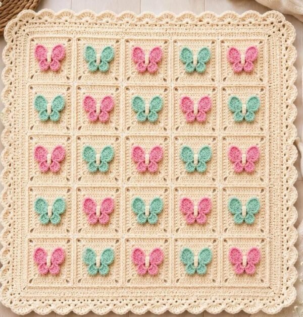 Crochet Baby Blanket Pattern Bundle | Butterfly Garden + Sweet Clouds | PDF