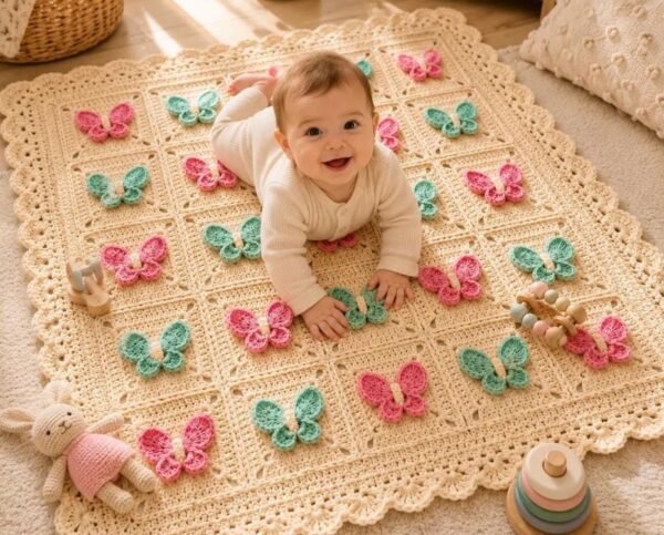 Crochet Baby Blanket Pattern Bundle | Butterfly Garden + Sweet Clouds | PDF