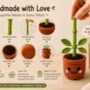 Amigurumi Plant Crochet Pattern PDF | Interactive Pull & Grow Pot Plant For Beginners
