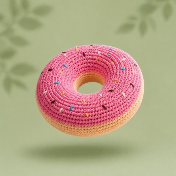 Crochet Donut Pillow Pattern PDF Download, Donut Cushion Tutorial, Nursery Decor, Beginner Friendly