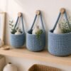 il_fullxfull.8125662653_q3ti.jpg Crochet Hanging Basket Pattern Set, 3 Sizes, Farmhouse Decor (PDF Download)