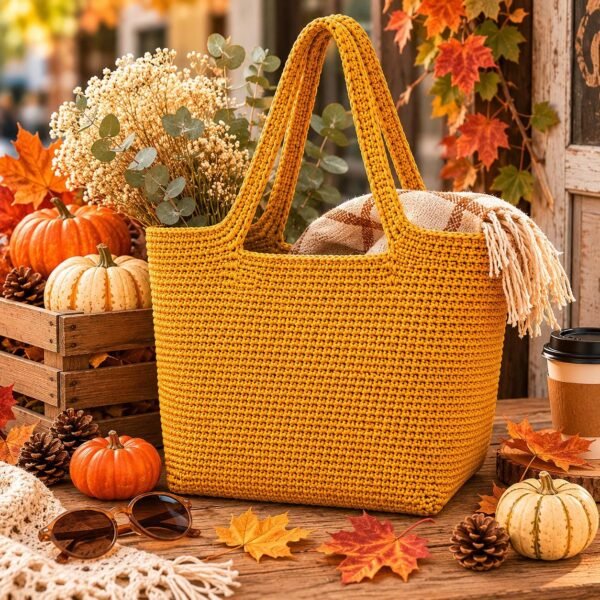 il_fullxfull.8125881467_8cqf.jpg Crochet Tote Bag Pattern | Square Bottom Market Bag (PDF Download)