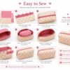 Makeup Bag Sewing Pattern PDF Bundle, Zipper Pouch Pattern, Cosmetic Bag Sewing Pattern, 5 Sizes, DIY Sewing