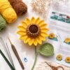 il_fullxfull.8130758928_a8ms.jpg Crochet Sunflower Pattern PDF, Realistic Flower Bouquet, Amigurumi Stem Leaf (Digital Download)