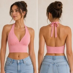 Halter Crop Top Tutorial PDF, Step-by-Step Sewing Guide, Beginner Friendly, Instant Download