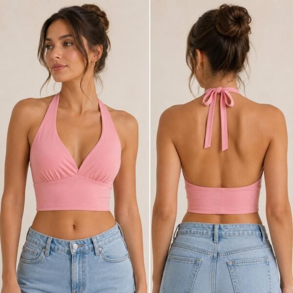 Halter Crop Top Tutorial PDF, Step-by-Step Sewing Guide, Beginner Friendly, Instant Download