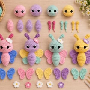 Crochet Butterfly Pattern PDF, Amigurumi Butterfly Plush Toy, Beginner Friendly Crochet Pattern, Instant Download