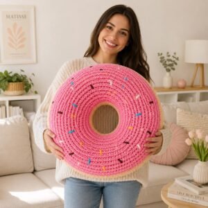 il_fullxfull.8147977767_3jok.jpg Crochet Donut Pillow Pattern PDF Download, Donut Cushion Tutorial, Nursery Decor, Beginner Friendly