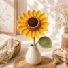 il_fullxfull.8178656949_loo9.jpg Crochet Sunflower Pattern PDF, Realistic Flower Bouquet, Amigurumi Stem Leaf (Digital Download)