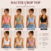 Halter Crop Top Tutorial PDF, Step-by-Step Sewing Guide, Beginner Friendly, Instant Download
