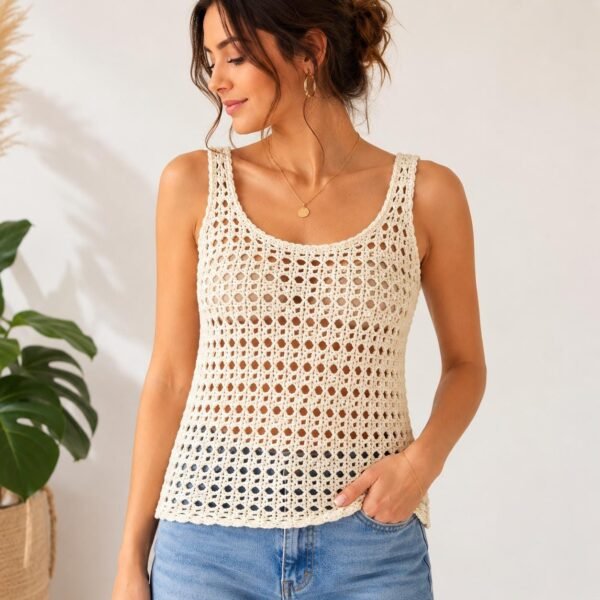 il_fullxfull.8179372303_oiyz.jpg Lace Crochet Tank Pattern, Lightweight Summer Top, Women's Crochet Shirt (PDF Download)
