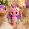 il_fullxfull.8187618145_q9b7.jpg Crochet Butterfly Pattern PDF, Amigurumi Butterfly Plush Toy, Beginner Friendly Crochet Pattern, Instant Download