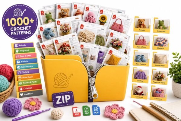 1000+ Crochet Pattern Bundle PDF | Amigurumi, Toys, Blankets, Bags, Christmas & Baby Crochet | Instant Download