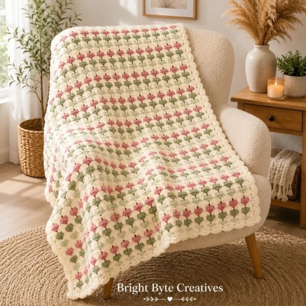 il_fullxfull.8205894827_krjx.jpg Heart Blanket Crochet Pattern PDF, Baby Throw, Instant Download