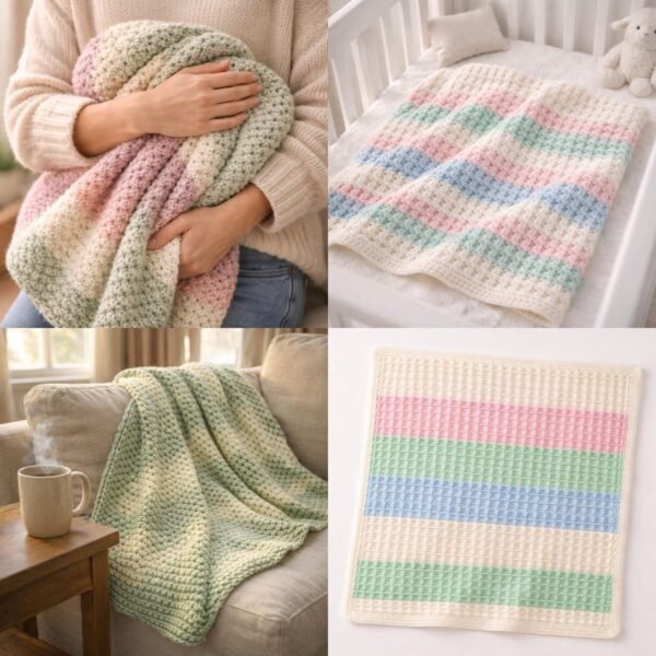il_fullxfull.8235351764_5mu2.jpg Crochet Baby Blanket Patterns Bundle | Waffle Stitch, One Skein Afghan (PDF Download)