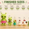 6-Pattern Crochet Bundle: Alien, Chicken, Rooster, Frog Amigurumi (PDF Download)