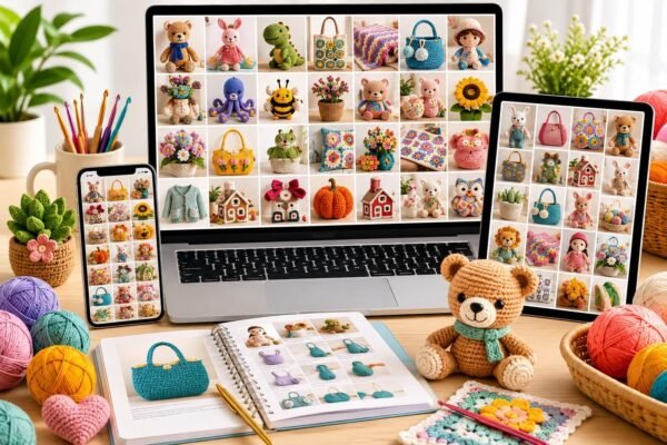 1000+ Crochet Pattern Bundle PDF | Amigurumi, Toys, Blankets, Bags, Christmas & Baby Crochet | Instant Download