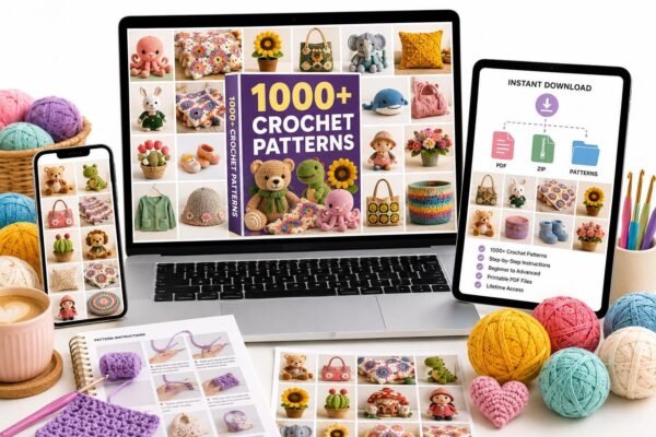 1000+ Crochet Pattern Bundle PDF | Amigurumi, Toys, Blankets, Bags, Christmas & Baby Crochet | Instant Download