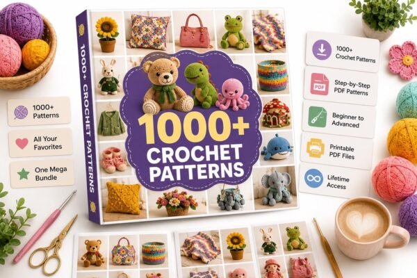 1000+ Crochet Pattern Bundle PDF | Amigurumi, Toys, Blankets, Bags, Christmas & Baby Crochet | Instant Download