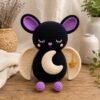 Sleepy Moon Bat Crochet Pattern | Beginner Amigurumi Plush Tutorial (PDF Download)