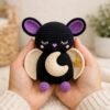 Sleepy Moon Bat Crochet Pattern | Beginner Amigurumi Plush Tutorial (PDF Download)