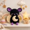 Sleepy Moon Bat Crochet Pattern | Beginner Amigurumi Plush Tutorial (PDF Download)