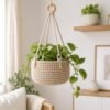 il_fullxfull.8282432964_b1se.jpg Sunwoven Hanging Basket Crochet Pattern | Beginner Plant Hanger (PDF Download)