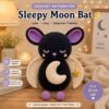 Sleepy Moon Bat Crochet Pattern | Beginner Amigurumi Plush Tutorial (PDF Download)