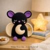 Sleepy Moon Bat Crochet Pattern | Beginner Amigurumi Plush Tutorial (PDF Download)