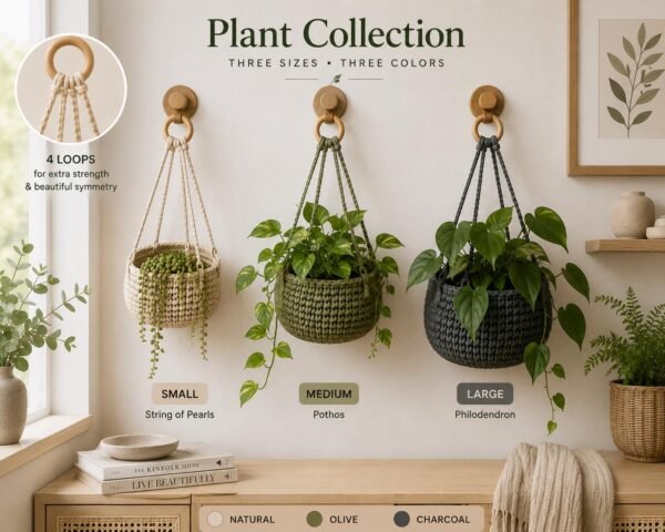 il_fullxfull.8330351069_lamc.jpg Sunwoven Hanging Basket Crochet Pattern | Beginner Plant Hanger (PDF Download)