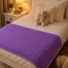 Crochet Baby Blanket Pattern | Easy Textured Blanket PDF | Beginner Crochet Pattern | Ridge & Eyelet Stitch
