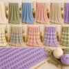 Crochet Baby Blanket Pattern | Easy Textured Blanket PDF | Beginner Crochet Pattern | Ridge & Eyelet Stitch