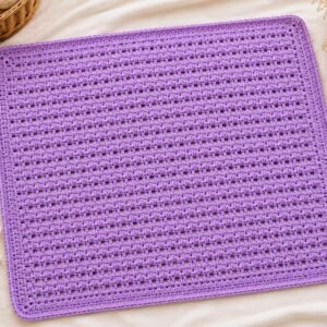 Crochet Baby Blanket Pattern | Easy Textured Blanket PDF | Beginner Crochet Pattern | Ridge & Eyelet Stitch