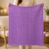 Crochet Baby Blanket Pattern | Easy Textured Blanket PDF | Beginner Crochet Pattern | Ridge & Eyelet Stitch