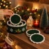 Christmas Crochet Coaster Holder Pattern | Beginner Festive Decor (PDF Download)