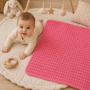 Easy Baby Blanket Crochet Pattern, Lemon Peel Stitch, Beginner PDF (Instant Download)