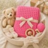 Easy Baby Blanket Crochet Pattern, Lemon Peel Stitch, Beginner PDF (Instant Download)