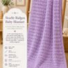 Crochet Baby Blanket Pattern | Easy Textured Blanket PDF | Beginner Crochet Pattern | Ridge & Eyelet Stitch