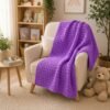 Crochet Baby Blanket Pattern | Easy Textured Blanket PDF | Beginner Crochet Pattern | Ridge & Eyelet Stitch