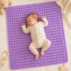 Crochet Baby Blanket Pattern | Easy Textured Blanket PDF | Beginner Crochet Pattern | Ridge & Eyelet Stitch