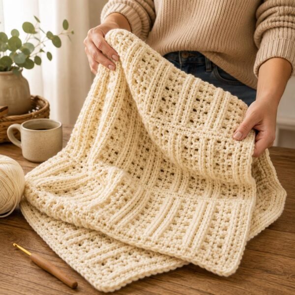 il_fullxfull.8419035567_e82y.jpg Staggered Rib Crochet Blanket Pattern | Textured Throw, Baby to Adult Sizes (Digital Download)