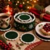 Christmas Crochet Coaster Holder Pattern | Beginner Festive Decor (PDF Download)
