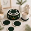 Christmas Crochet Coaster Holder Pattern | Beginner Festive Decor (PDF Download)