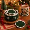Christmas Crochet Coaster Holder Pattern | Beginner Festive Decor (PDF Download)