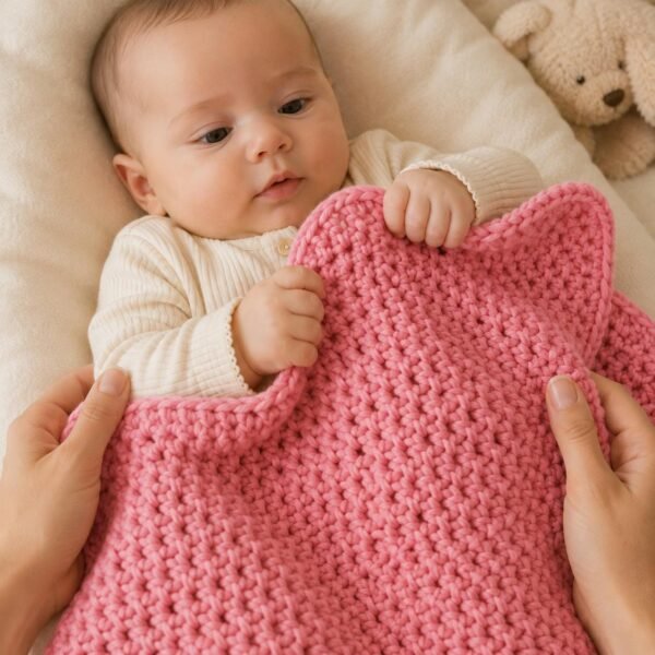 Easy Baby Blanket Crochet Pattern, Lemon Peel Stitch, Beginner PDF (Instant Download)