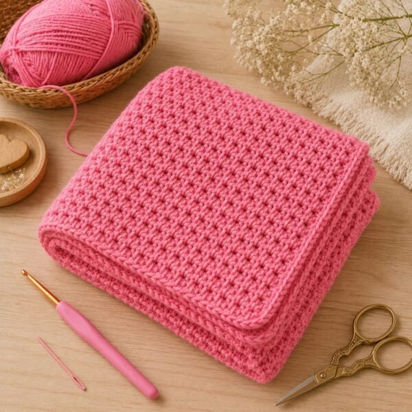 Easy Baby Blanket Crochet Pattern, Lemon Peel Stitch, Beginner PDF (Instant Download)