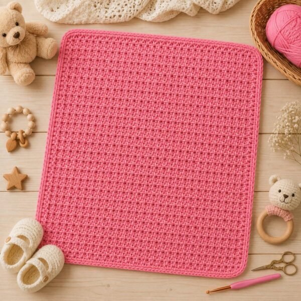 Easy Baby Blanket Crochet Pattern, Lemon Peel Stitch, Beginner PDF (Instant Download)