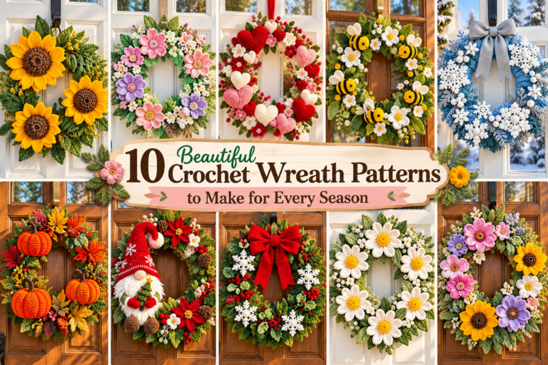 10 Easy Crochet Wreath Patterns for Every Season