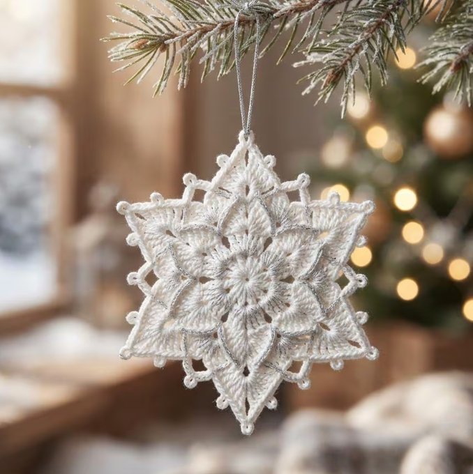 crochet Christmas ornaments and baubles